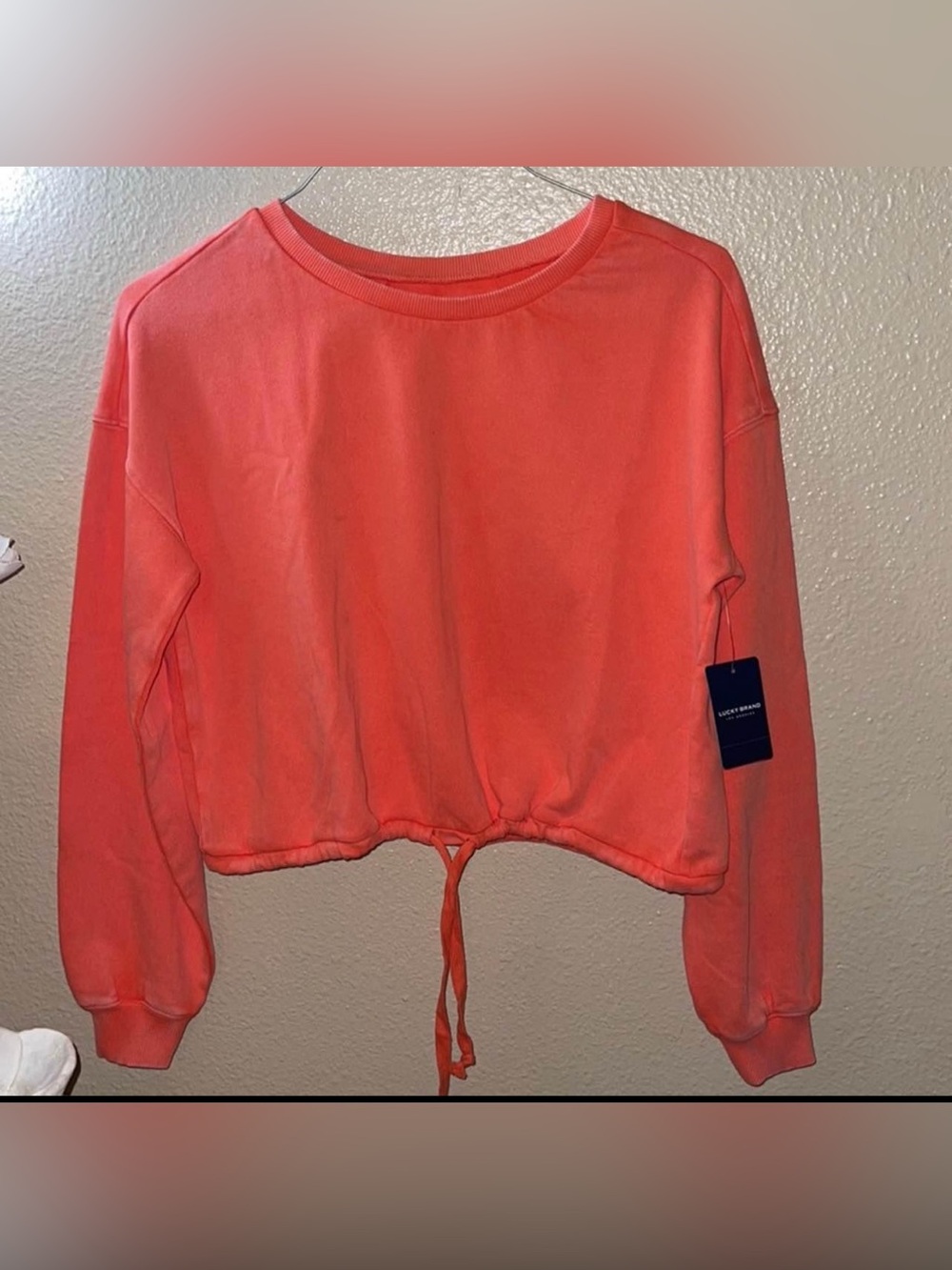 Lucky Brand Orange Crewneck Sweater